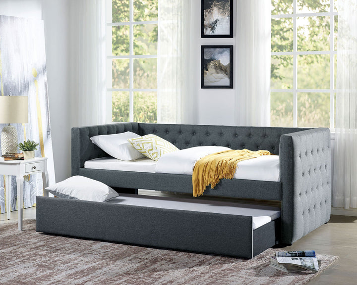 Furniture Of America Tricia Gray Transitional Twin Daybed With Trundle Model CM1747-BED - MONAVILLA