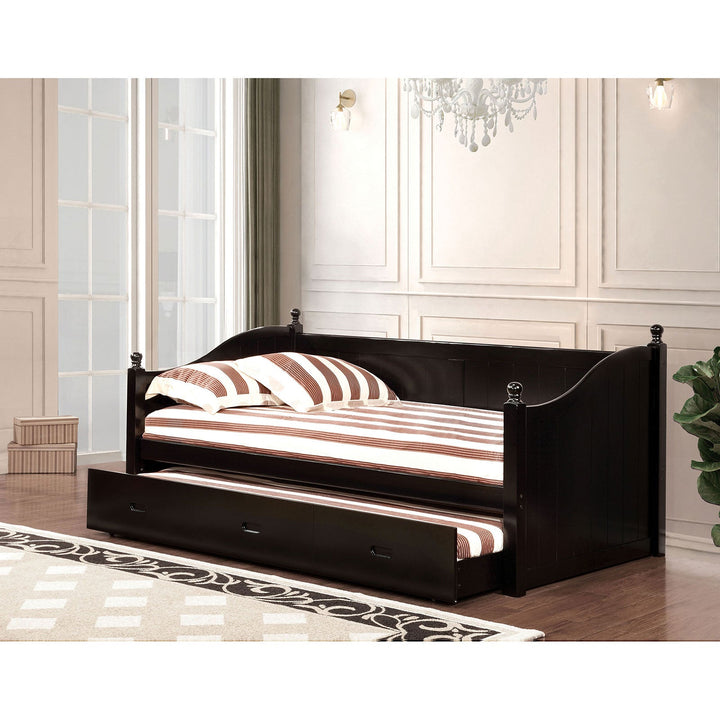 Furniture Of America Walcott Black Cottage Daybed With Twin Trundle, Black Model CM1928BK-BED - MONAVILLA