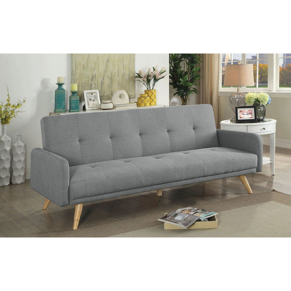 Furniture Of America Burgos Gray Mid-Century Modern Futon Sofa Model CM2344-PK - MONAVILLA