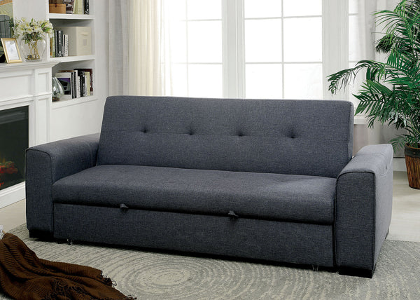 Furniture Of America Reilly Gray Contemporary Futon Sofa Model CM2815-PK - MONAVILLA