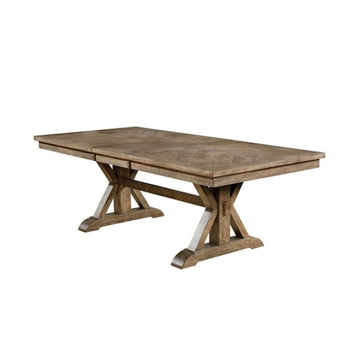 Furniture Of America Julia Light Oak/Beige Rustic Dining Table Model CM3014T-TABLE - MONAVILLA