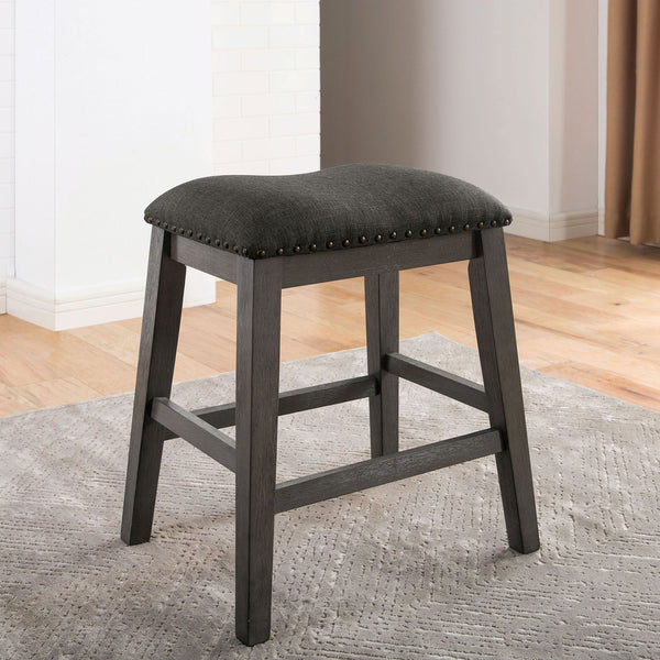 Furniture Of America Lana Gray/Charcoal Rustic Counter Height Stool (2 In Box) Model CM3153GY-ST-2PK - MONAVILLA