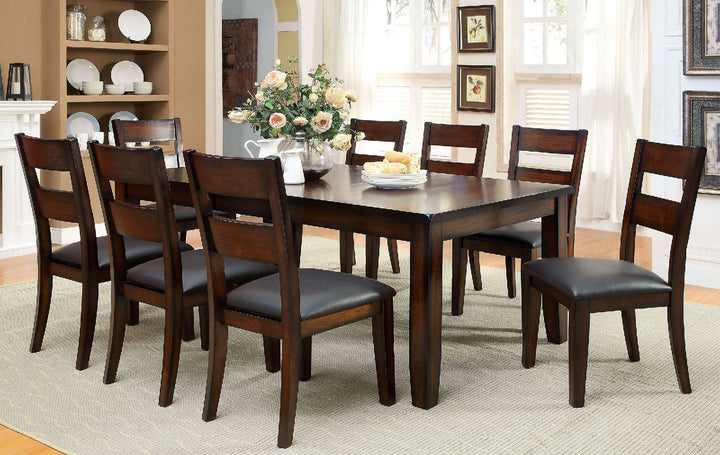 Furniture Of America Dickinson Dark Cherry Transitional 9-Piece Dining Table Set Model CM3187T-9PC - MONAVILLA