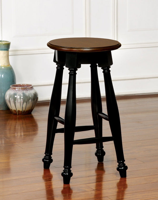 Furniture Of America Sabrina Black/Cherry Transitional Counter Height Stool, Cherry & Black (2 In Box) Model CM3199BC-ST-2PK - MONAVILLA