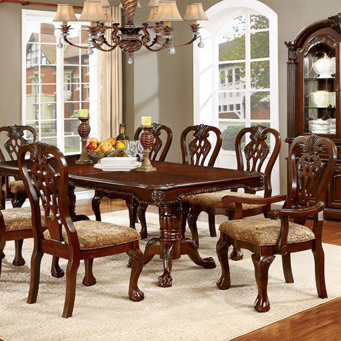 Furniture Of America Elana Brown Cherry Traditional Dining Table With 18" Butterfly Leaf Model CM3212T-TABLE - MONAVILLA