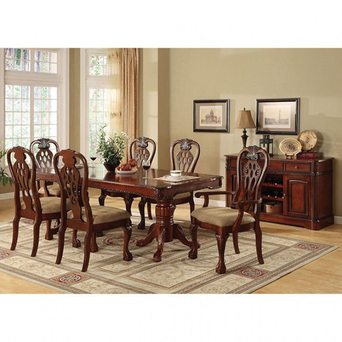 Furniture Of America Georgetown Cherry Traditional Dining Table With Double Pedestals Model CM3222T-TABLE - MONAVILLA