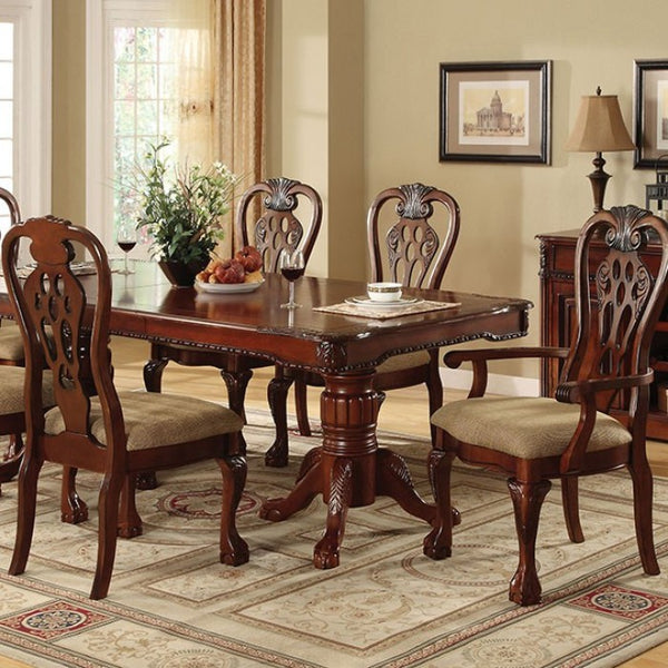 Furniture Of America Georgetown Cherry Traditional Dining Table With Double Pedestals Model CM3222T-TABLE - MONAVILLA