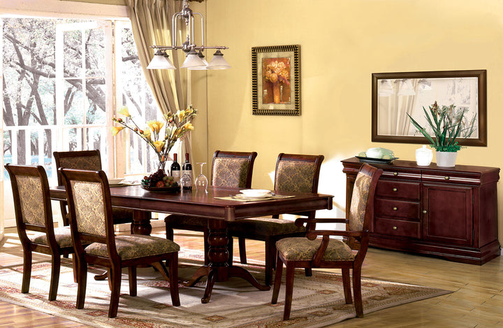 Furniture Of America St. Nicholas Antique Cherry Transitional Dining Table Model CM3224T-TABLE - MONAVILLA