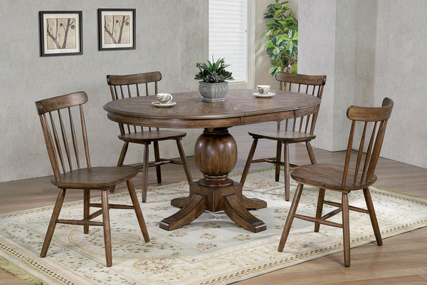 Furniture Of America August Light Oak Transitional Oval Dining Table Model CM3305OT-TABLE - MONAVILLA