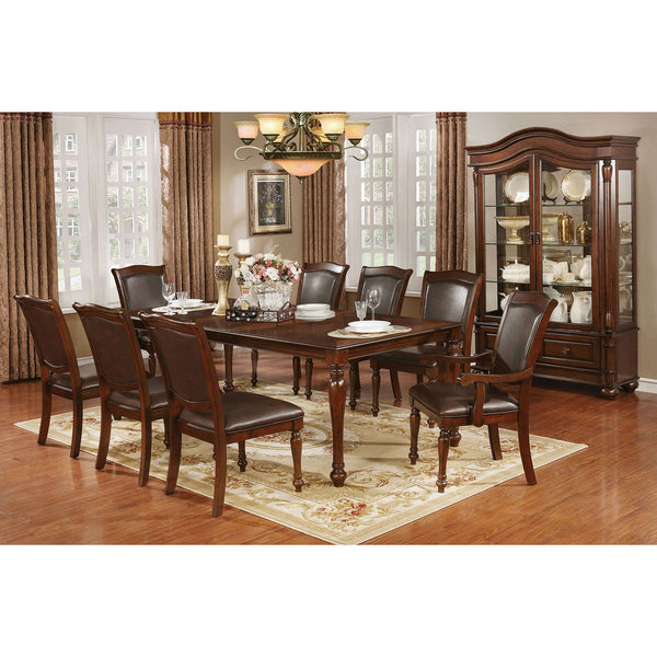 Furniture Of America Sylvana Brown Cherry/Espresso Traditional 7-Piece Dining Table Set (2 Arm Chair + 4 Side Chair) Model CM3453T-7PC - MONAVILLA