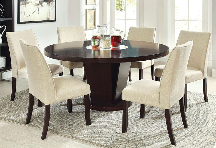 Furniture Of America Cimma Espresso Contemporary 7-Piece Dining Table Set Model CM3556T-7PC - MONAVILLA