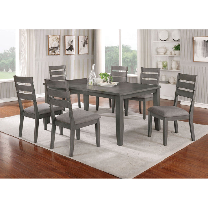 Furniture Of America Viana Gray/Light Gray Transitional 7-Piece Dining Table Set Model CM3716T-72-7PC - MONAVILLA