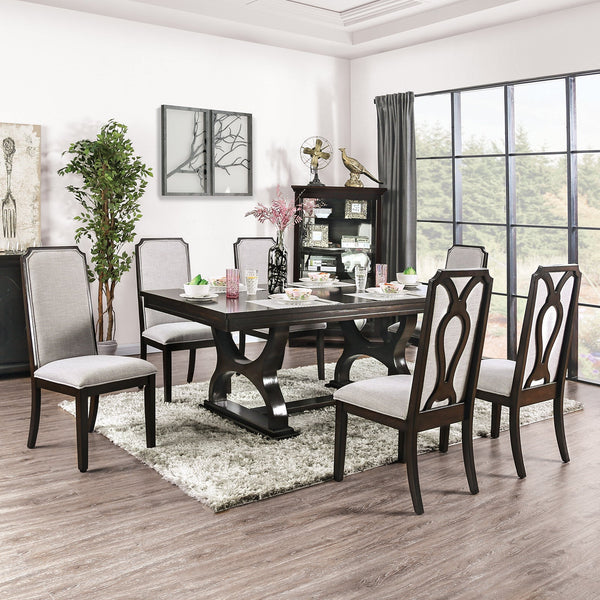 Furniture Of America Gillam Espresso Transitional 5-Piece Dining Table Set Model CM3734T-5PC - MONAVILLA