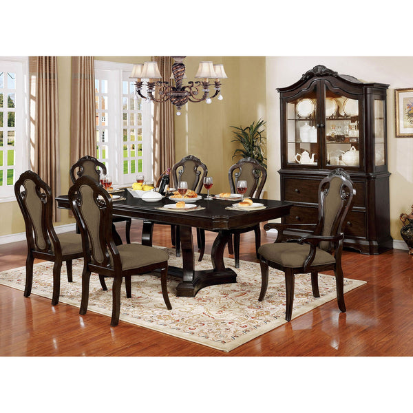 Furniture Of America Rosalina Walnut Transitional Dining Table Model CM3878T-TABLE - MONAVILLA