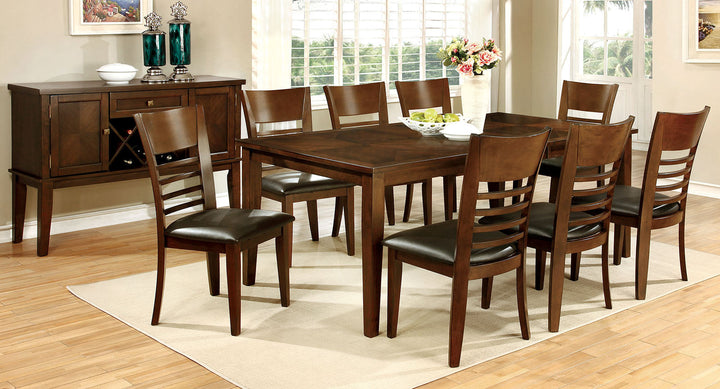 Furniture Of America Hillsview Brown Cherry/Espresso Transitional 7-Piece 78" Dining Table Set Model CM3916T-78-7PC - MONAVILLA