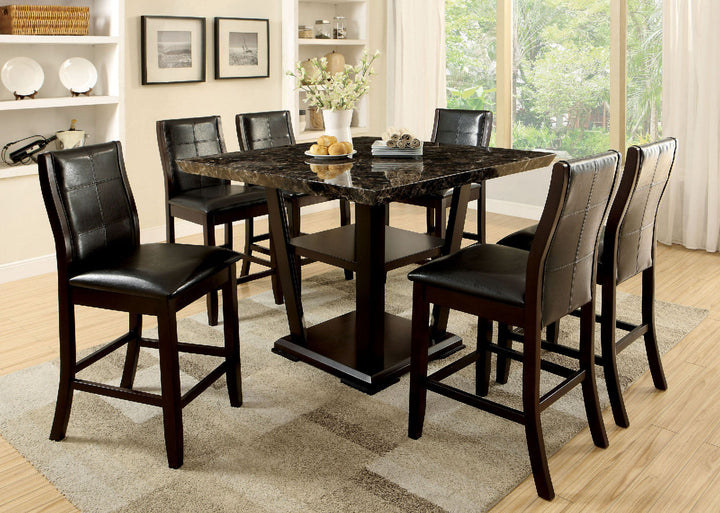 Furniture Of America Clayton Dark Cherry/Black Transitional Counter Height Table Model CM3933PT-TABLE - MONAVILLA