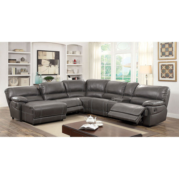 Furniture Of America Estrella Gray Transitional Sectional, Gray Model CM6131GY-SECTIONAL - MONAVILLA