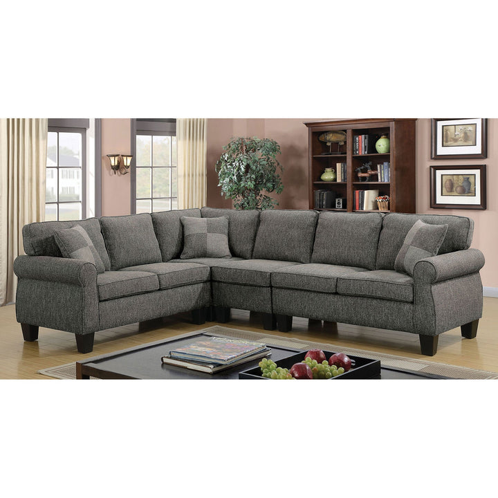 Furniture Of America Rhian Dark Gray Transitional Sectional Model CM6329GY-SECT-VN - MONAVILLA