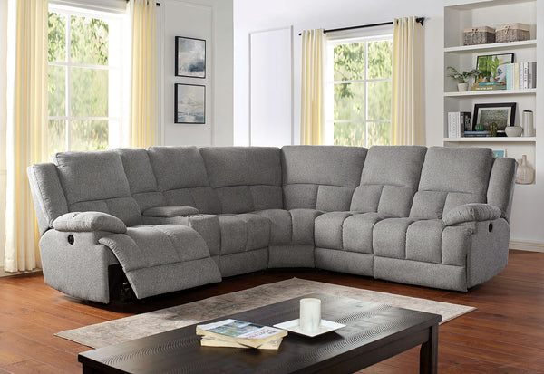 Furniture Of America Lynette Gray Transitional Sectional Model CM6345-SECT - MONAVILLA