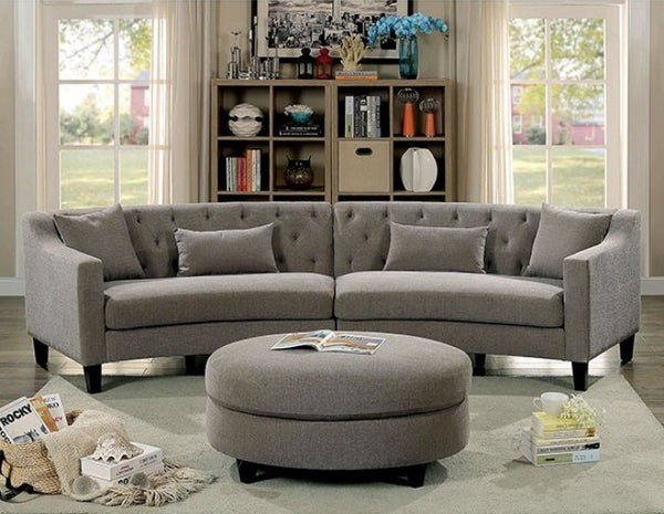 Furniture Of America Sarin Warm Gray Transitional Sectional Model CM6370-SECTIONAL