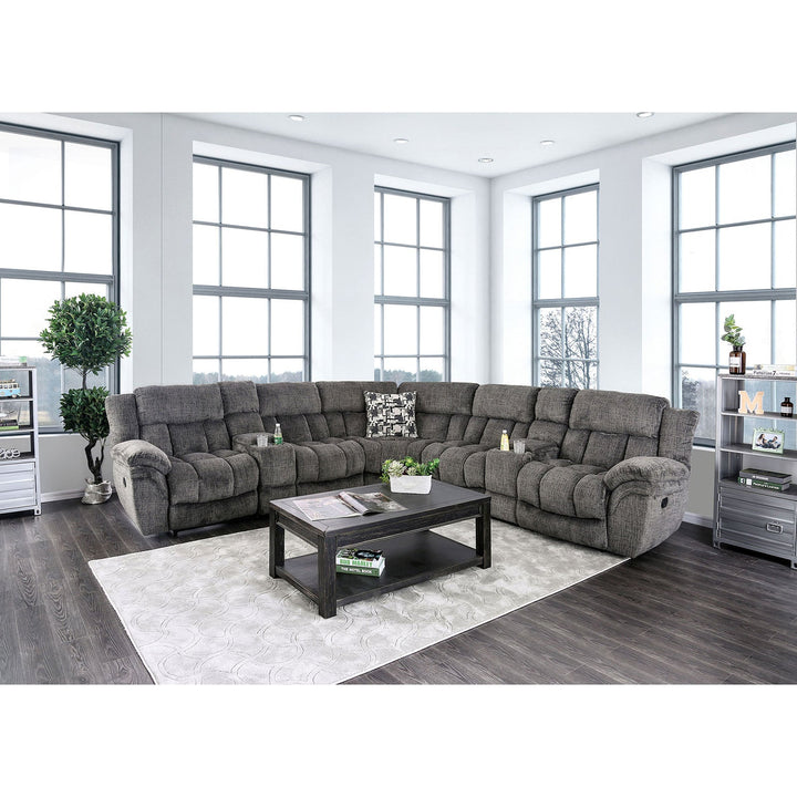 Furniture Of America Irene Gray Transitional Sectional Model CM6585GY-SECT - MONAVILLA