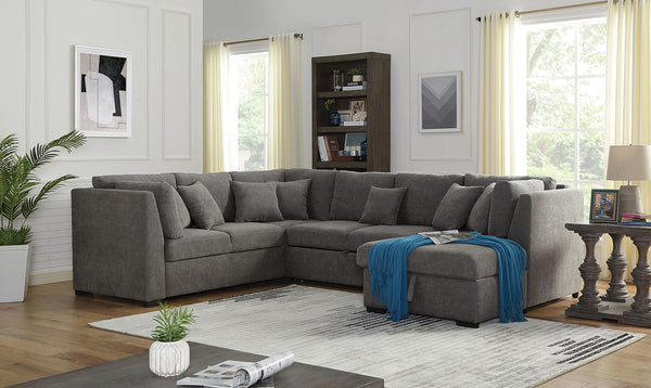 Furniture Of America Bethan Gray Transitional Sectional Model CM6946-SECT - MONAVILLA