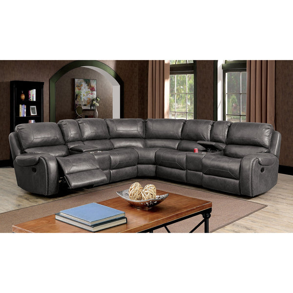 Furniture Of America Joanne Gray Transitional Sectional Model CM6951GY-SECT - MONAVILLA