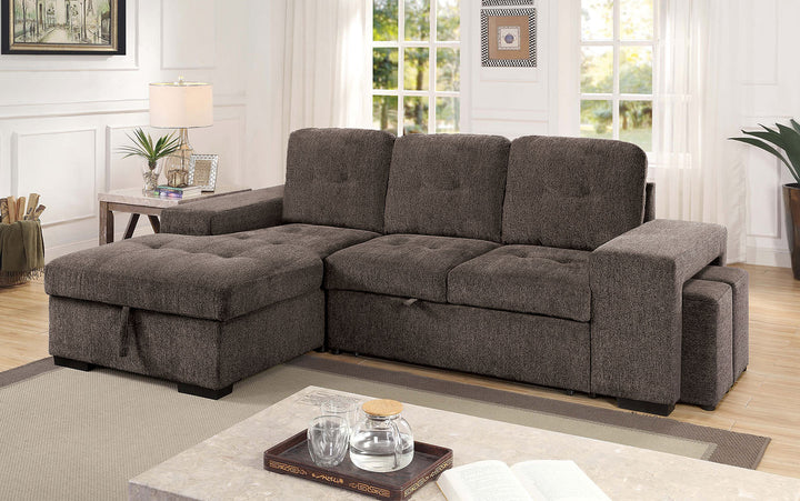 Furniture Of America Jamiya Warm Gray Transitional Sectional Model CM6959GY-SECT - MONAVILLA