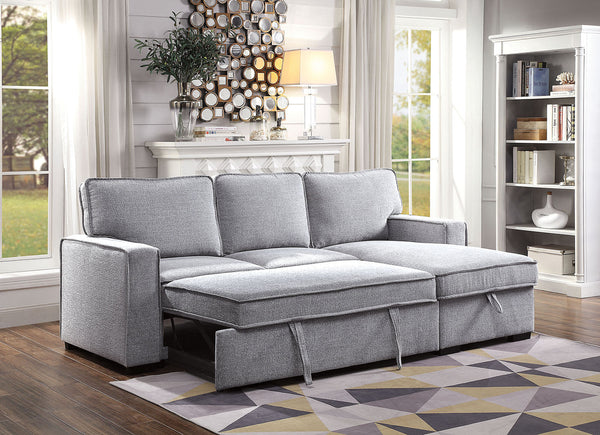 Furniture Of America Ines Gray Contemporary Sectional Model CM6964-SECT - MONAVILLA