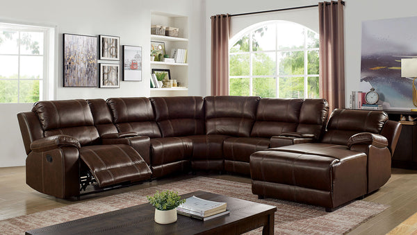 Furniture Of America Jessi Brown Transitional Sectional Model CM6970-SECT - MONAVILLA