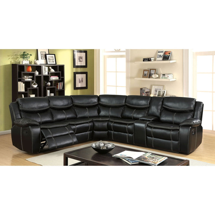 Furniture Of America Gatria Black Transitional Sectional Model CM6982-SECTIONAL - MONAVILLA