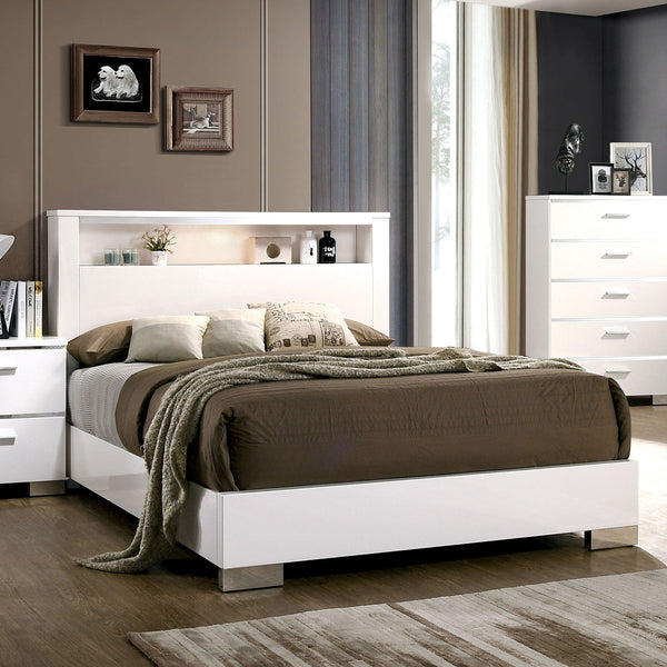 Furniture Of America Malte White Contemporary Queen Bed Model CM7049WH-Q-BED - MONAVILLA