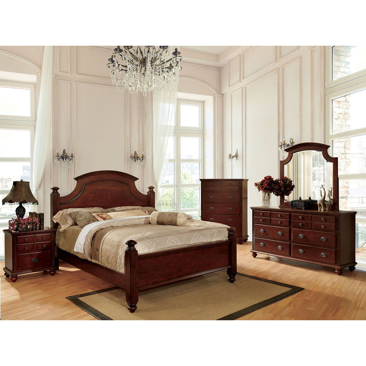 Furniture Of America Gabrielle Cherry Transitional Bed Model CM7083 - MONAVILLA