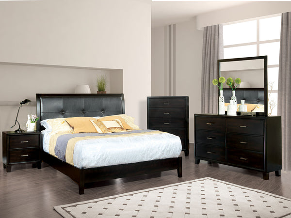 Furniture Of America Enrico Espresso Contemporary 4-Piece Queen Bedroom Set Model CM7088Q-4PC - MONAVILLA