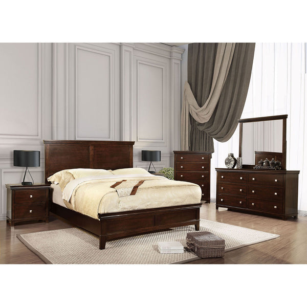 Furniture Of America Spruce Brown Cherry Transitional 4-Piece Queen Bedroom Set Model CM7113CH-Q-4PC - MONAVILLA