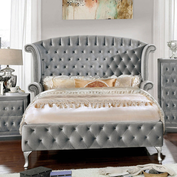 Furniture Of America Alzir Gray Glam Queen Bed, Gray Model CM7150Q-BED - MONAVILLA