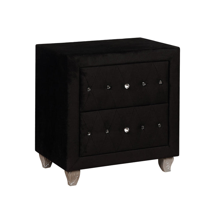 Furniture Of America Alzire Black Glam Night Stand Model CM7150BK-N - MONAVILLA