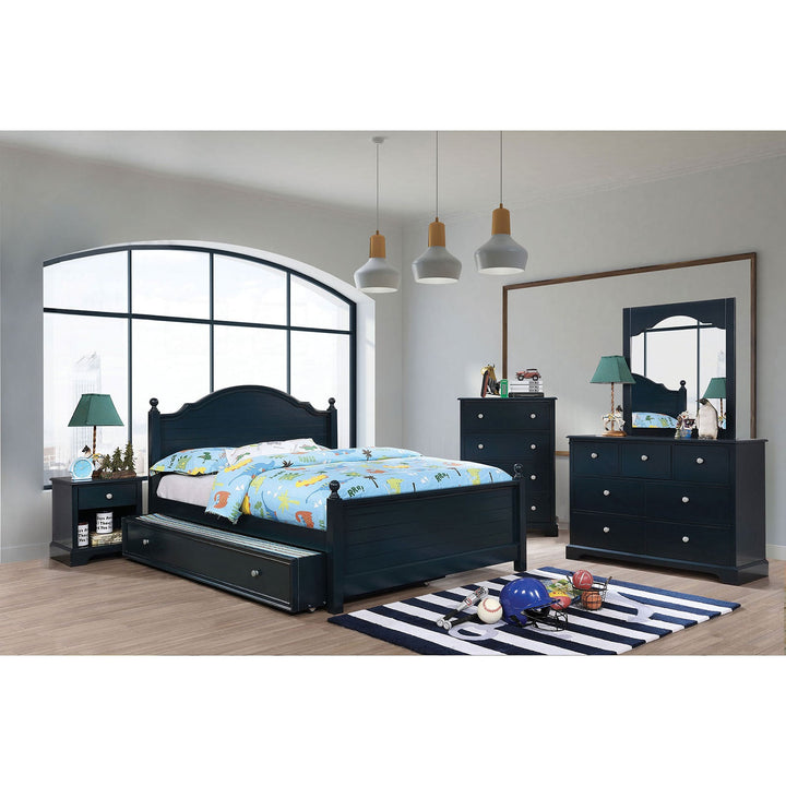 Furniture Of America Diane Blue Transitional 4-Piece Full Bedroom Set Model CM7158BL-F-4PC - MONAVILLA