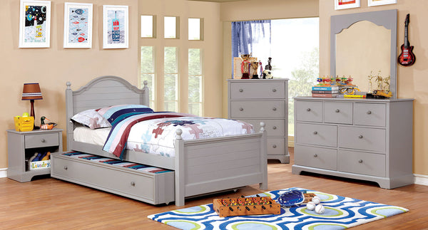 Furniture Of America Diane Gray Transitional 4-Piece Full Bedroom Set With Trundle Model CM7158GY-F-4PC-TR - MONAVILLA