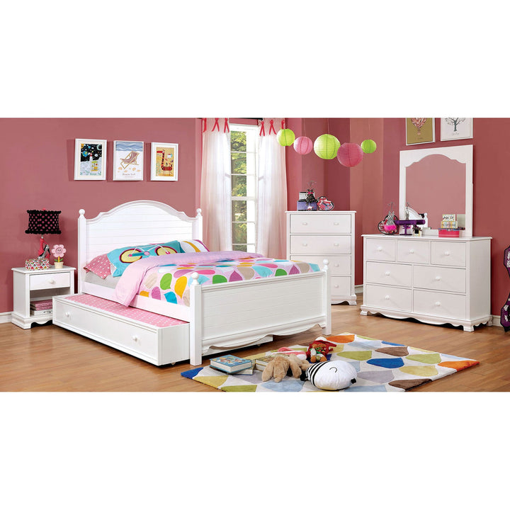 Furniture Of America Dani White Transitional 4-Piece Twin Bedroom Set Model CM7159WH-T-4PC - MONAVILLA