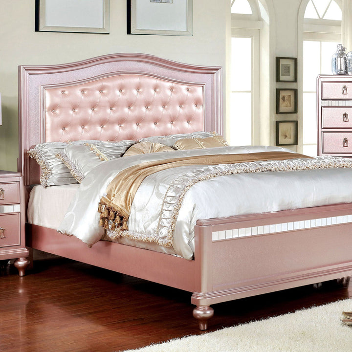 Furniture Of America Ariston Rose Gold Contemporary Full Bed Model CM7171RG-F-BED - MONAVILLA