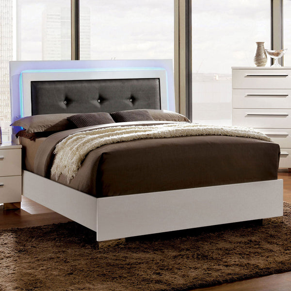 Furniture Of America Clementine Glossy White Contemporary Full Bed Model CM7201F-BED - MONAVILLA