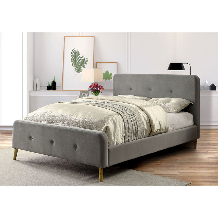 Furniture Of America Barney Gray Mid-Century Modern Full Bed Model CM7272GY-F-BED-VN - MONAVILLA