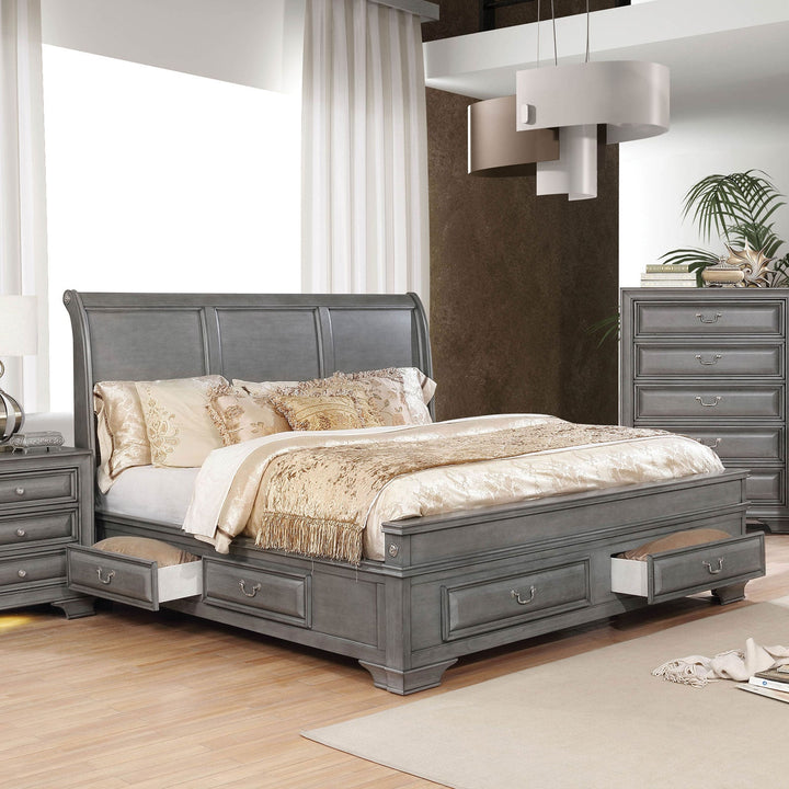 Furniture Of America Brandt Gray Transitional Queen Bed Model CM7302GY-Q-BED - MONAVILLA