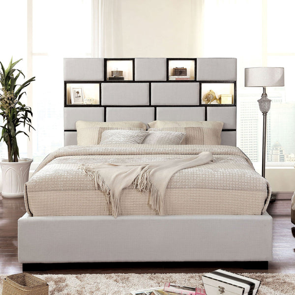 Furniture Of America Gemma Beige/Black Contemporary Bed Model CM7303 - MONAVILLA