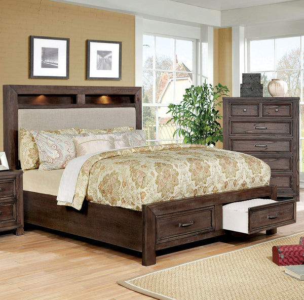 Furniture Of America Tywyn Dark Oak Transitional Bed Model CM7365A - MONAVILLA