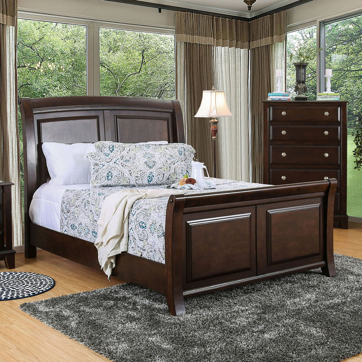 Furniture Of America Litchville Brown Cherry Transitional Bed Model CM7383 - MONAVILLA