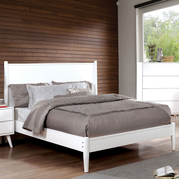 Furniture Of America Lennart White Mid-Century Modern Full Bed Model CM7386WH-F-BED - MONAVILLA