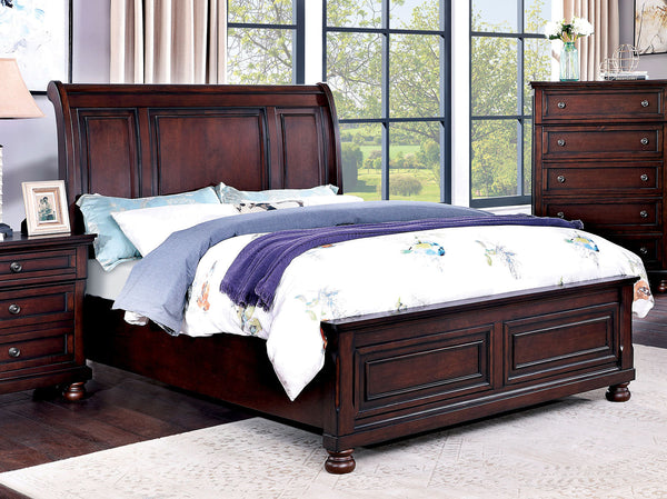 Furniture Of America Wells Dark Cherry Transitional California King Bed Model CM7548CH-CK-BED - MONAVILLA