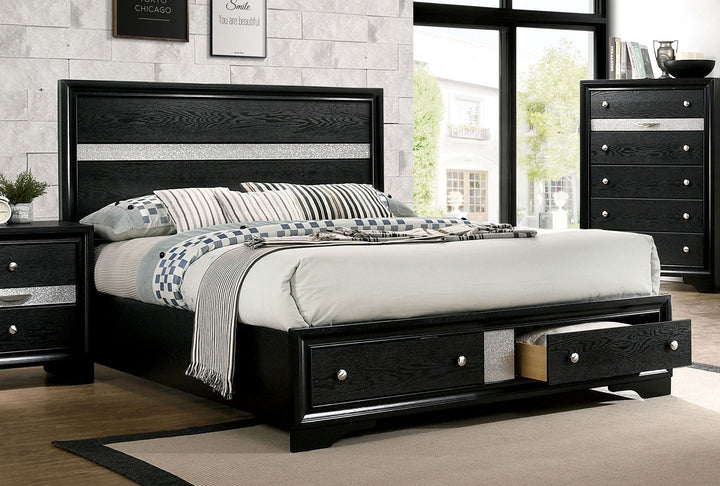 Furniture Of America Chrissy Black Contemporary Bed Model CM7552BK - MONAVILLA